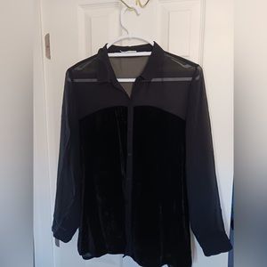 Hinge Crushed Velvet Blouse